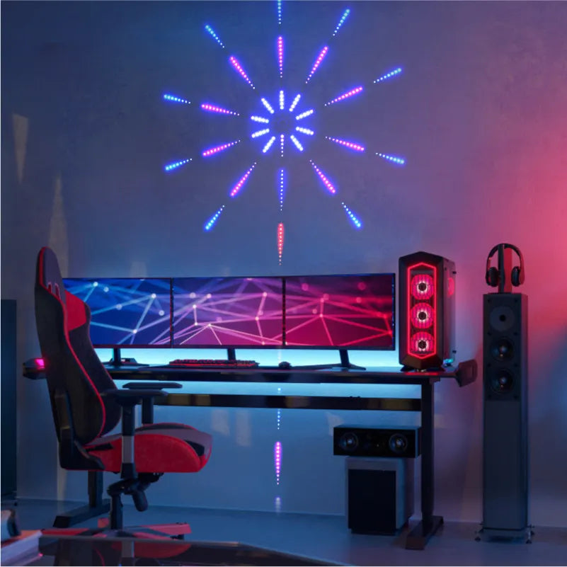 Luces Inteligentes con Sensor de Sonido - Efecto Fuegos Artificiales Firework