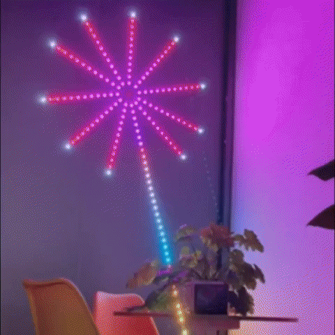 Luces Inteligentes con Sensor de Sonido - Efecto Fuegos Artificiales Firework