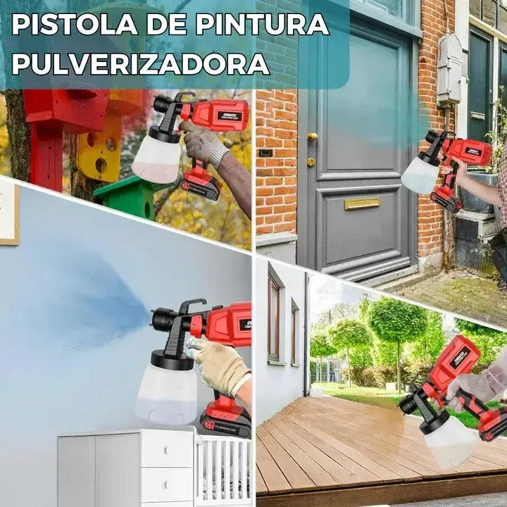 Pistola Pulverizadora Pintura Recargable Inalambrica +2 baterias