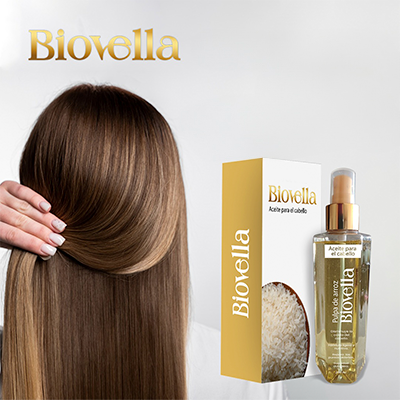 Aceite Vegano 100% Natural Para El Crecimiento Del Cabello Biovella®