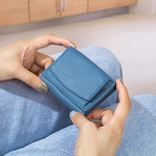 Cartera RFID Hecha A Mano De Cuero