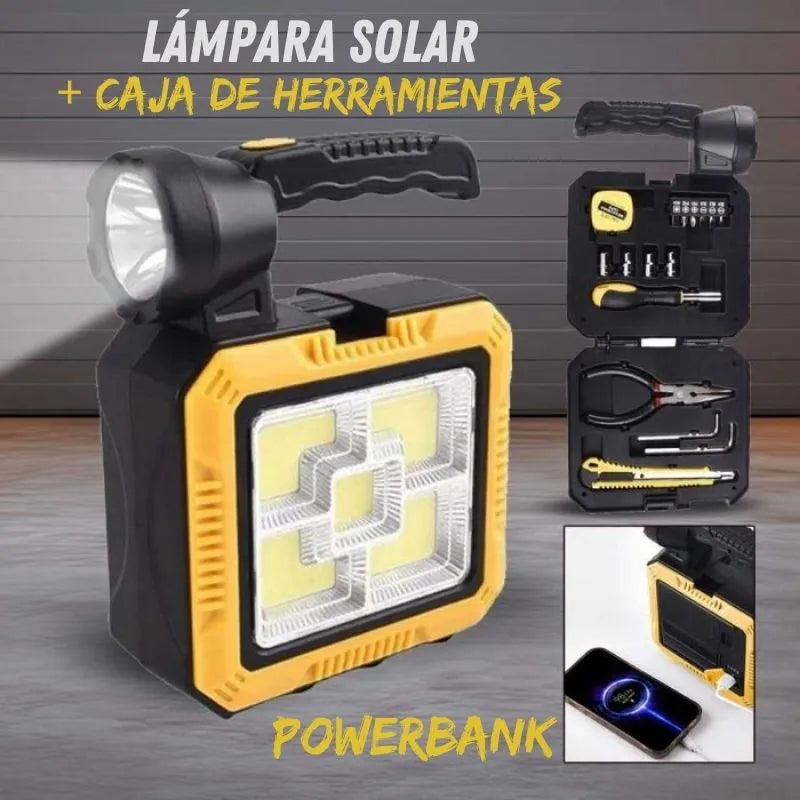 Lampara Solar Powerbank + Caja de Herramientas + envío gratis