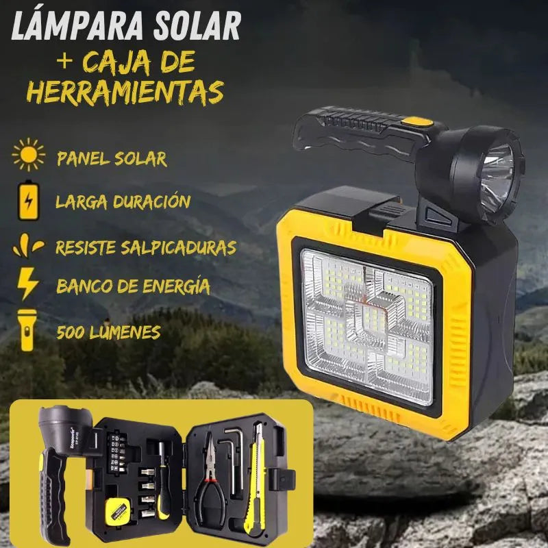 Lampara Solar Powerbank + Caja de Herramientas + envío gratis