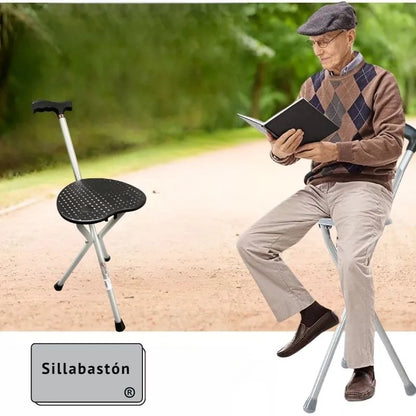 SillaBastón®  plegable 3 en 1 + envío gratis y 50% de descuento