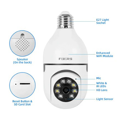 Cámara de Seguridad Tipo Bombillo 1080P EasyCam®