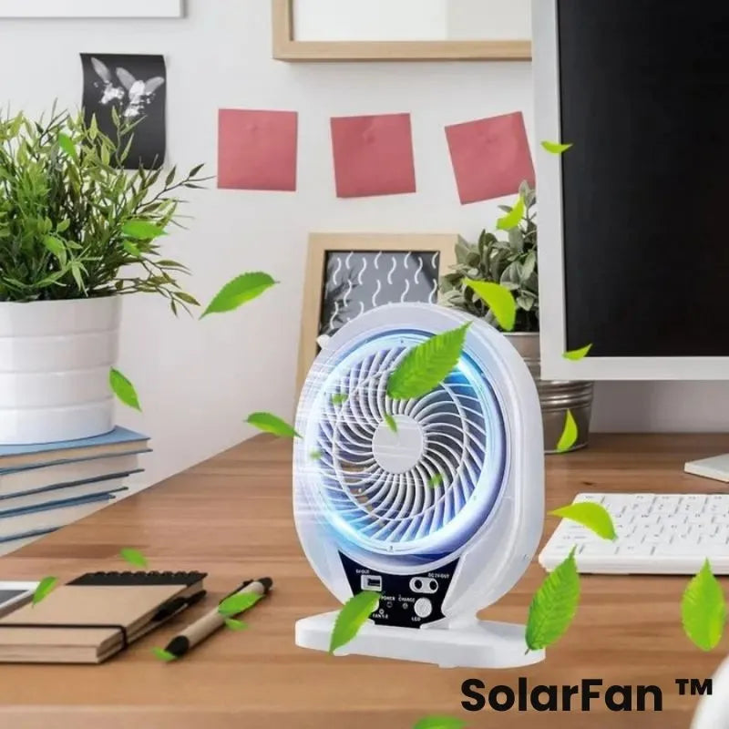 SolarFan ™ - Ventilador Solar + Iluminación + Powerbank  Descuento 40%