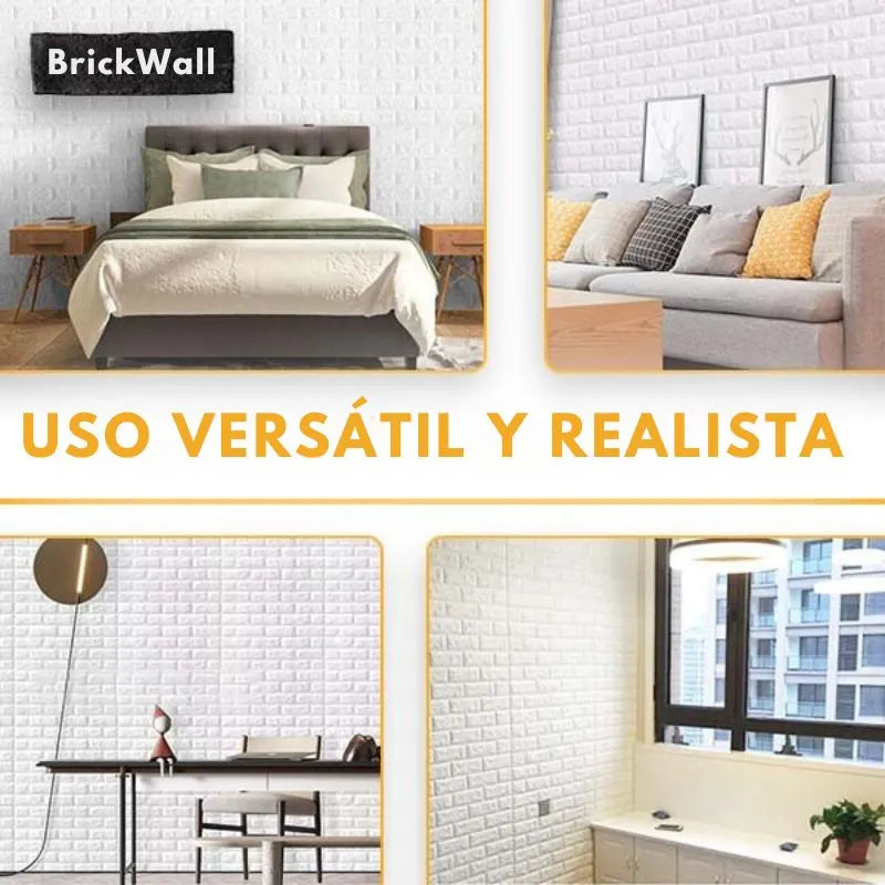 BrickWall - Panel adhesivo 3D 70X70 - Combo X 5 unidades