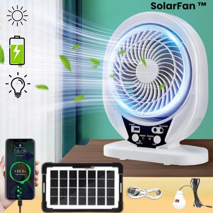 SolarFan ™ - Ventilador Solar + Iluminación + Powerbank  Descuento 40%