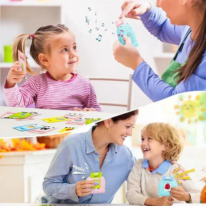 Tarjetas interactivas Inglés fácil + regalo cepillo en u para niños