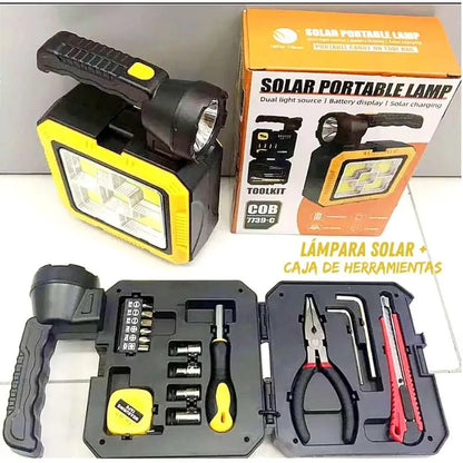 Lampara Solar Powerbank + Caja de Herramientas + envío gratis