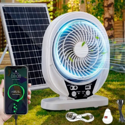 SolarFan ™ - Ventilador Solar + Iluminación + Powerbank  Descuento 40%