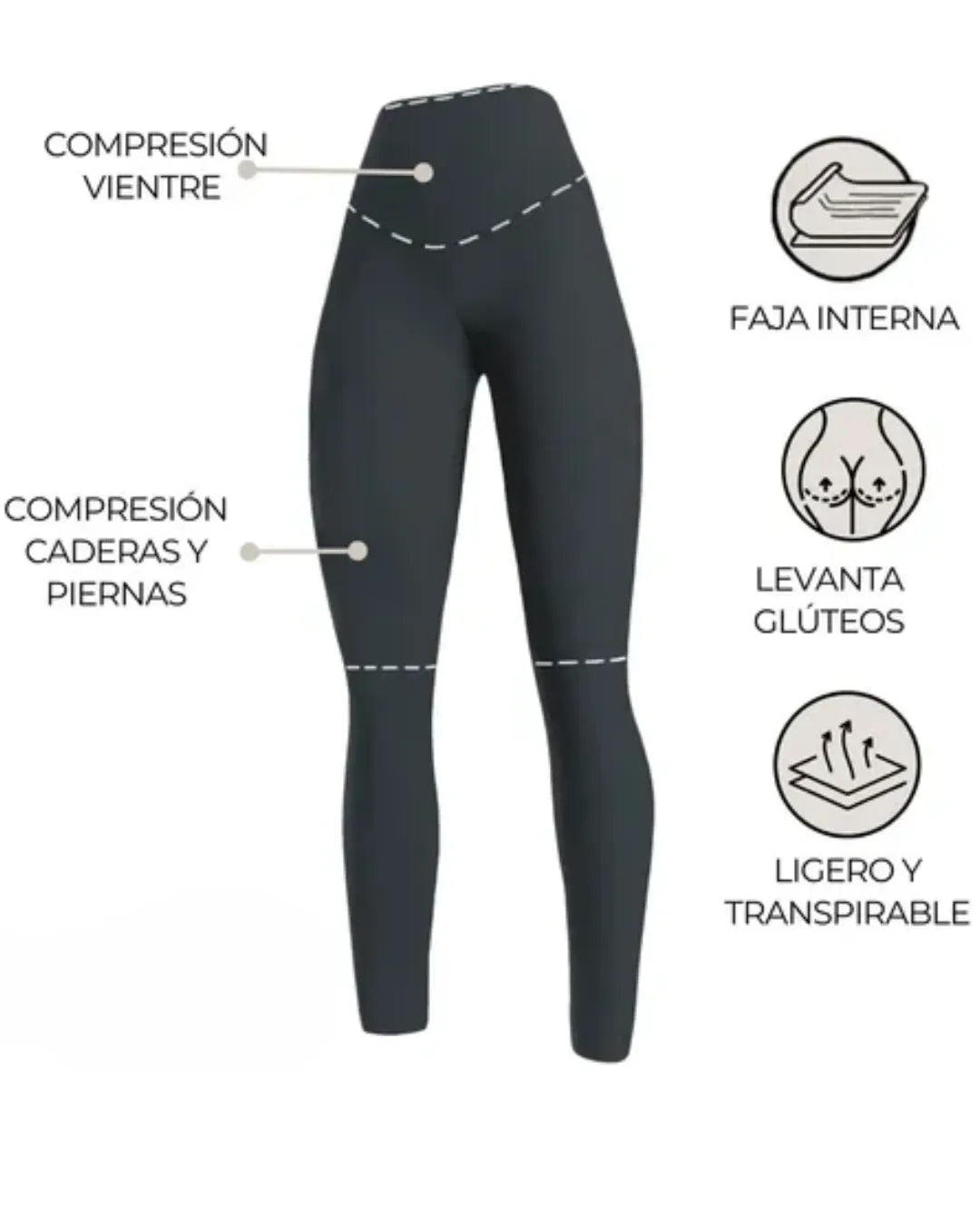 leggins con faja interna