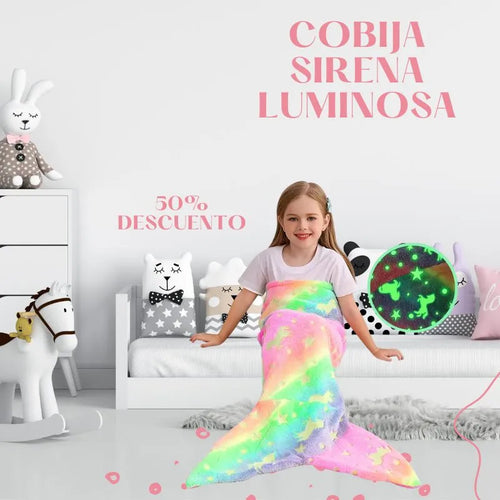 Cobija Sirena luminosa - 50% descuento