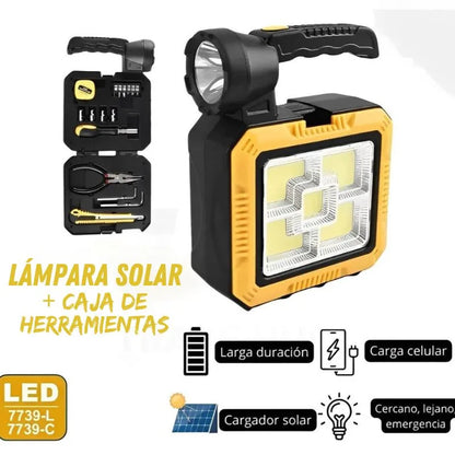 Lampara Solar Powerbank + Caja de Herramientas + envío gratis