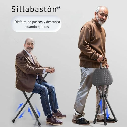 SillaBastón®  plegable 3 en 1 + envío gratis y 50% de descuento