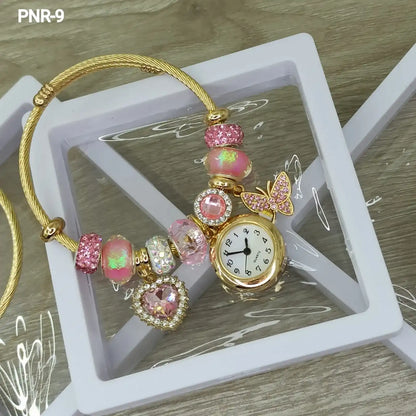 RELOJ PULSERA PANDORA INCLUYE DIJES OFERTA 50% DESCUENTO SOLO HOY
