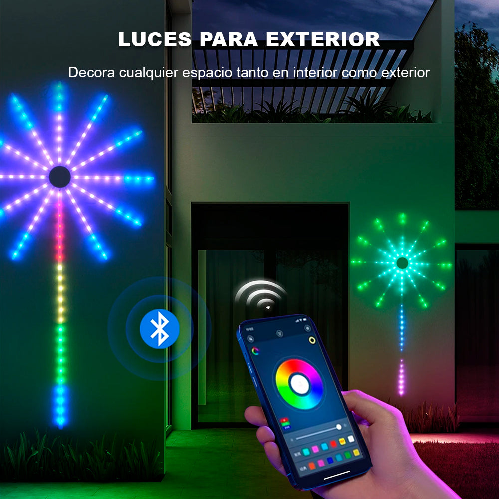 Luces Inteligentes Gigantes con Sensor de Sonido - Efecto Fuegos artificiales ritmicas