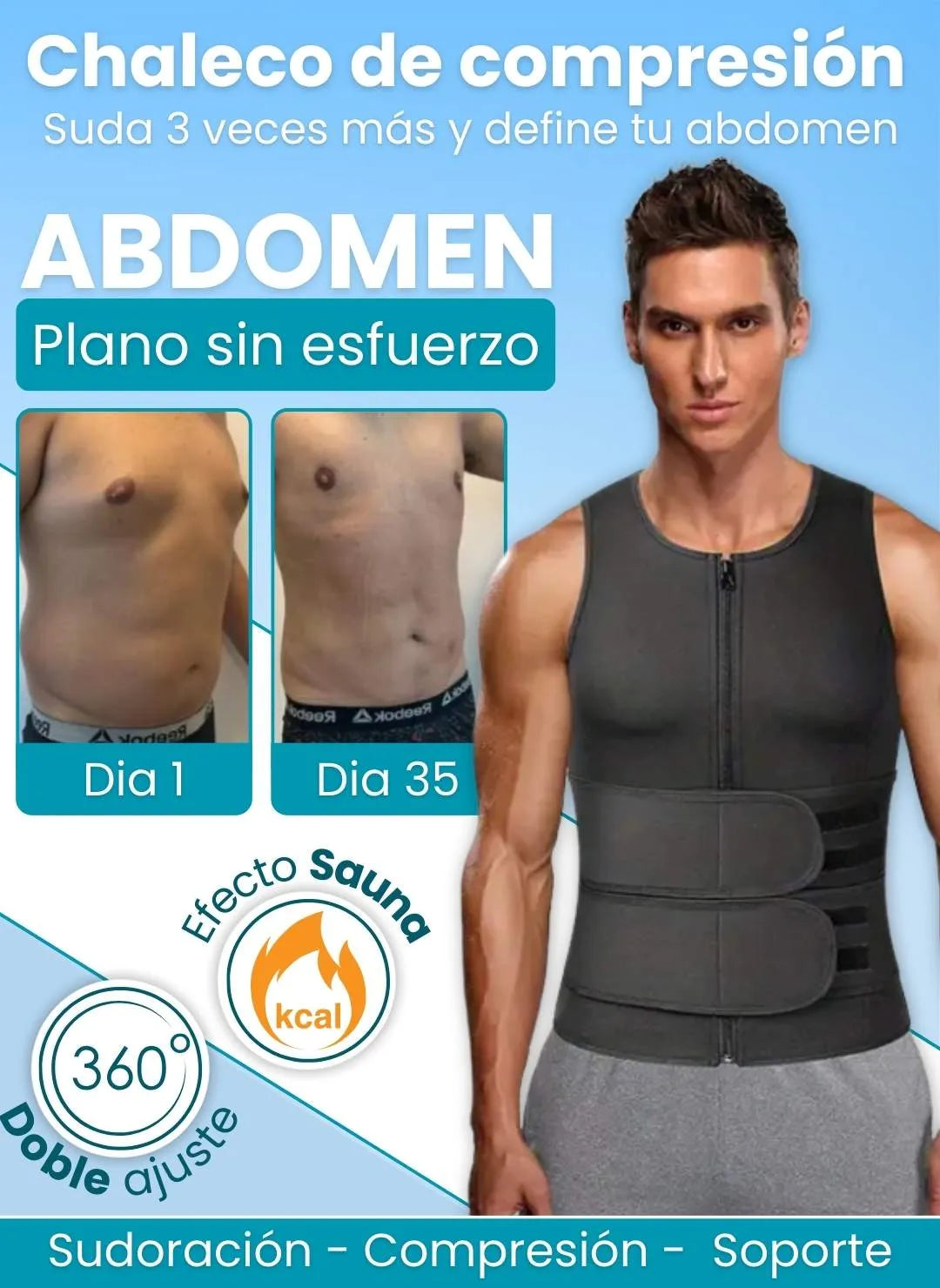 Chaleco Ejercitador - Quema Grasa Maxima Sudoración
