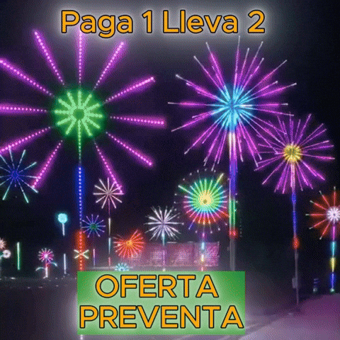 Luces Inteligentes con Sensor de Sonido - Efecto Fuegos Artificiales Firework